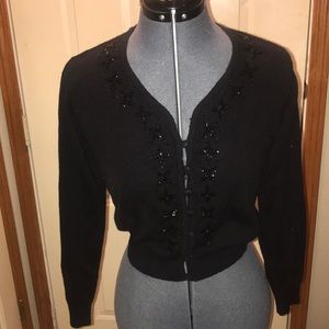 Beaded short cardigan (Petite)